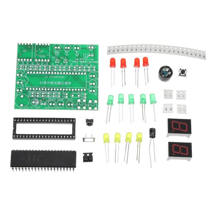 DIY 51 Highquality Single Chip Traffic Light Kit Electronic Production ...