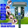 Solar Ultrasonic Pest Animal Repeller Repellent Sensor Detection Garden Yard -. 