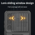 For Samsung Galaxy S25 Ultra 5G Case With Slide Camera Cover Built in 360° Rotate Ring Stand Kickstand Full-Body Rugged Shockproof Protective Phone Cover. 