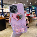 Phone Cases For Realme Note 50 4G Back Case Glitter Soft Transparent Be Love Makeup Mirror Stars Moon For Realme Note 50 Phone Casing. 