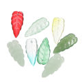 St.kunkka 10-30pcs 10x23mm Exquisite Transparent Leaf Pendant Beads Glass Pendant For DIY Necklace Bracelet Making.