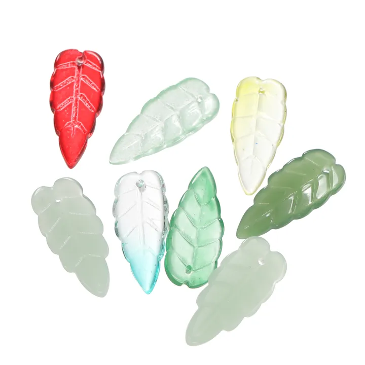 St.kunkka%2010-30pcs%2010x23mm%20Exquisite%20Transparent%20Leaf%20Pendant%20Beads%20Glass%20Pendant%20For%20DIY%20Necklace%20Bracelet%20Making%20-%20Image%207