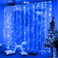 3Mx3M 300Leds Curtain Light AC220V 3X2M 200leds 3x1M 100Leds String Lights Fairy Festoon For Garland Xmas Window Christmas Wedding Ramadan Home Decoration. 
