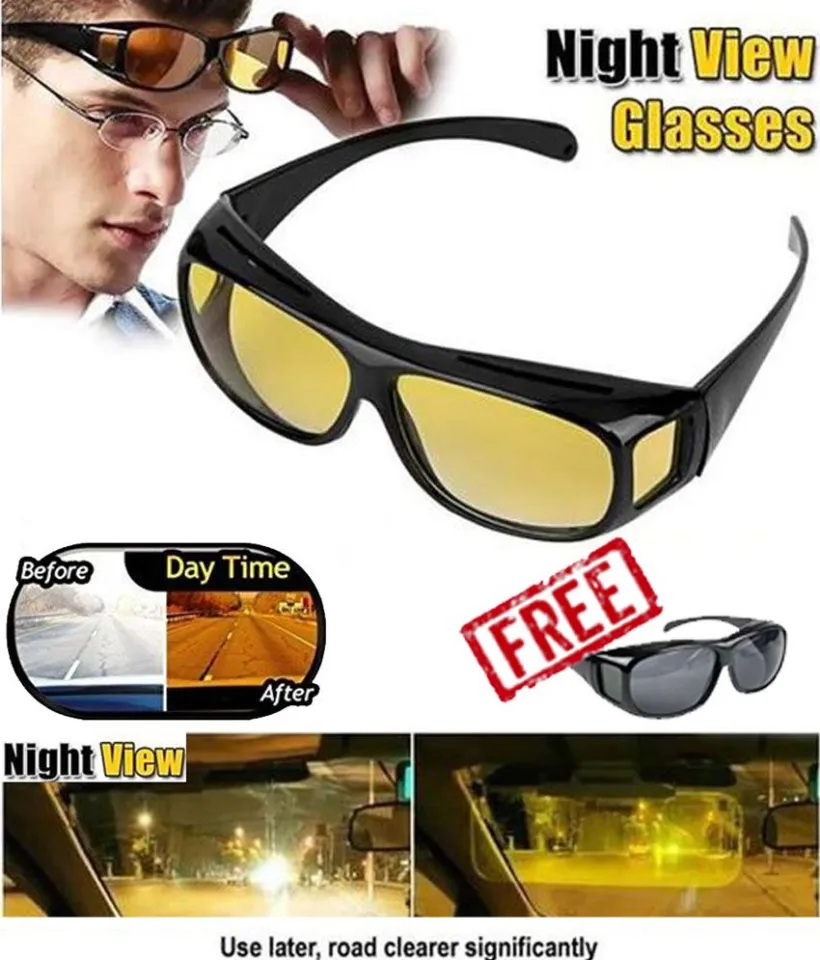 2in1High Quality Night Vision HD Polarized Anti-Glare Sun Glass