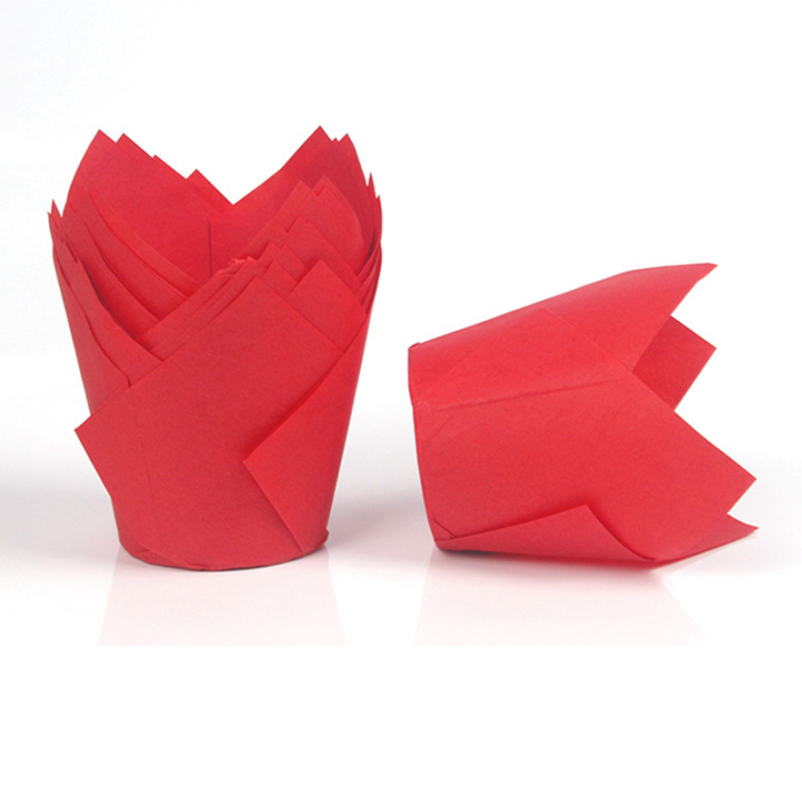 Liliar Tulip Muffin Cases Paper Tulip Liners Baking Cups Tulip Shaped Paper Cups Natural Baking Paper For Cupcakes Muffins