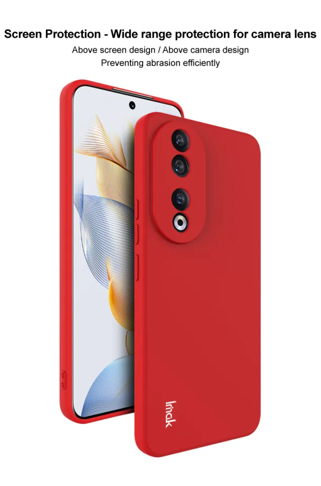 XINYEXIN Cover per Honor 90 5G, Traslucida Custodia Antiurto Antigraffio con Supporto Anello a 360°, PC + TPU Bumper Case - Blu Cielo