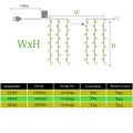3Mx3M 300Leds Curtain Light AC220V 3X2M 200leds 3x1M 100Leds String Lights Fairy Festoon For Garland Xmas Window Christmas Wedding Ramadan Home Decoration. 