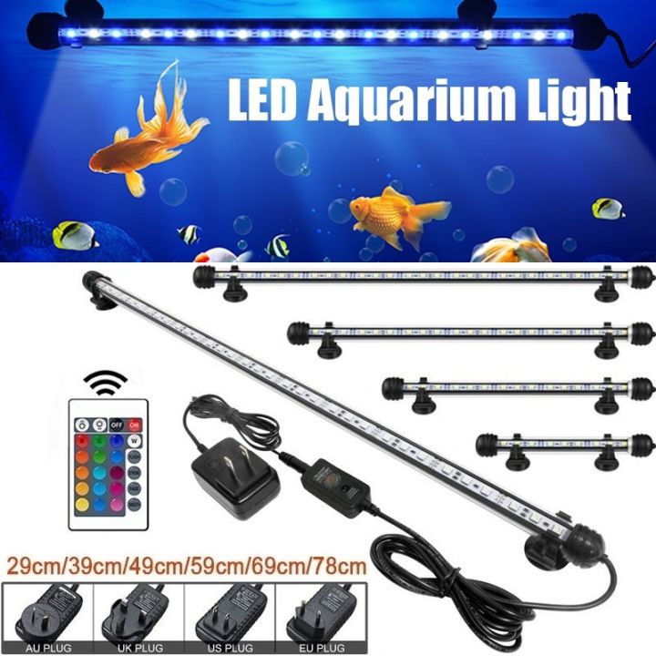 19CM RGB LED New Submersible Aquarium Light Bar Fish Tank Waterproof ...