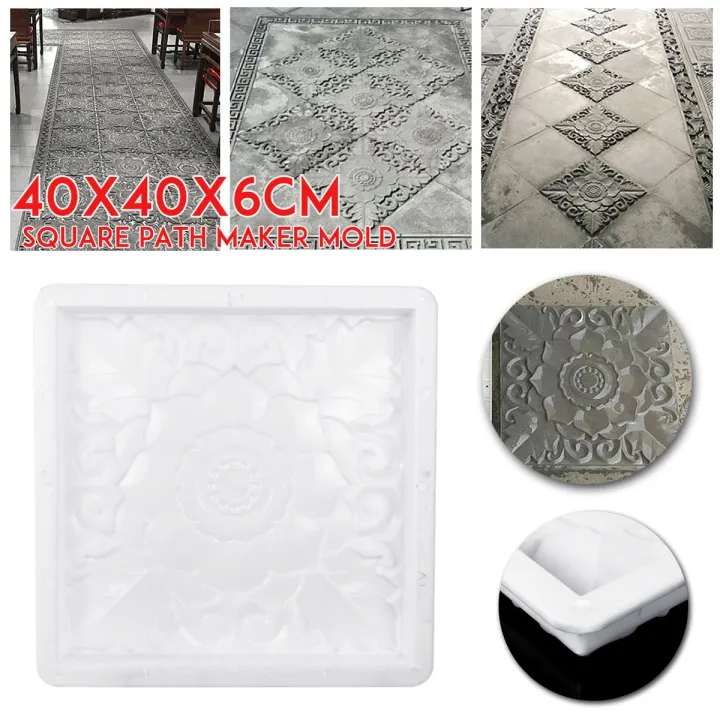 40x40x6cm DIY HOT SELL Plastic Square Path Maker Road Paving Cement ...