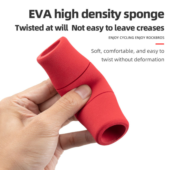 ROCKBROS%20Bike%20Handlebar%20Anti-slip%20Shock-absorbing%20Bilateral%20Lock%20Bicycle%20Grip%20Comfortable%20EVA%20Sponge%20Mountain%20Road%20Bike%20MTB%20Cycling%20Accessories%20-%20Image%204