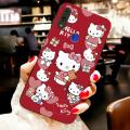 For Redmi Note 7 Back Cover Case Fashion Cute kitty Square Frame Soft Silicone Shockproof Camera Lens Protector Phone Cases. 