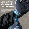 ROCKBROS Cycling Gloves Warm Fleece Long Finger MTB Road Bike Unisex Anti-slip Stretchy Extended Wristband Autumn Winter Bicycle Equipment. 