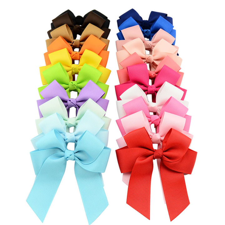 1 Pack ron Color Bow Knot Clips Kids Korean Student Accessories Cute Clip Hair Accessories for Girls