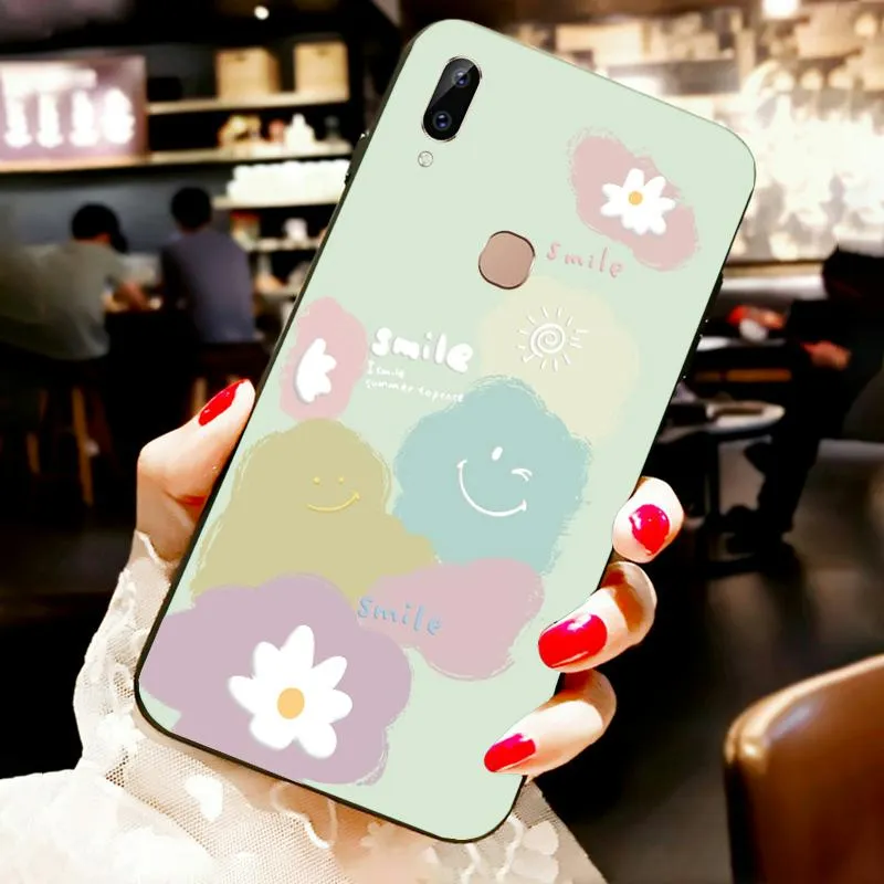 For Vivo Y83 Pro Back Cover Case Fashion Big Wave Flower