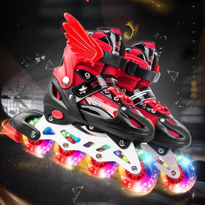Adjustable%20Kids%20Girls%20Boys%20Inline%20Roller%20Blade%20Skates%204%20Wheels%20Quad%20Roller%20Skate%20-%20Image%202
