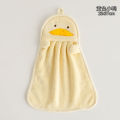 Cute children's coral velvet hand towels can be hung, absorb water, are durable, and easy to clean. They are hung on the washbasin in the bathroom, kitchen, and kitchen.