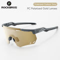 ROCKBROS Cycling Glasses Photochromic Polarized Lens Windproof Anti-UV Bicycle Goggles for Men and Bike Accessories. 