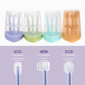 Baby 3 In 1 Silicone Infant Toddler Oral Care Deciduous Tooth Brush Tongue Coating Cleaning Toothbrush Set Food Grade. 
