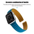 New color Leather Link Bracelet For Apple watch band Series 7 6 SE 5 4 41mm 45mm 44mm 40mm 38mm 42mm watchband Magnetic Loop bracelet For iWatch 7 6. 