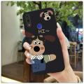 For Redmi Note 7 Back Cover Case Cartoon cattle Square Frame Shockproof Non-slip Camera Lens Protector Phone Cases. 