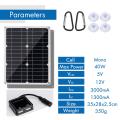 40W 18V New Mono Solar Panel Dual 12V/5V  Universal Serial Bus Monocrystaline Flexible Solar Charger For Car RV Boat Charger -. 