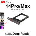 Single / Dual Sim Card For iPhone 14 Pro 14Pro Max SIM Tray Slot Holder Space Black /Silver/ Deep Purple /Gold Replacement Parts. 