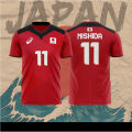 Japan National Volleyball Team Jersey Ran Takahashi Nishida Yuji Ishikawa Yuki Casual Oversized Women Men Tshirt. 