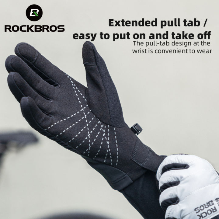 ROCKBROS%20Cycling%20Gloves%20Warm%20Fleece%20Lining%20Screen-touch%20Full%20Finger%20Motorcycle%20Gloves%20Adjustable%20Lightweight%20Windproof%20Non-slip%20Bicycle%20Riding%20Gloves%20-%20Image%203