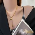 UNIQUE Simple INS Ladies Pendant Necklace Korean Style HOT Rantai Leher Kalung Loket Sale Jewelry Set Accessories Gift. 