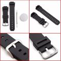 Black replacement for G Shock DW 6900 DW 6600 GW 6900 G 6900 silicone wristband. 