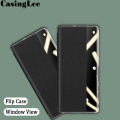 For Samsung Galaxy S25 Ultra Case Smart View Window Flip Cover for Samsung Galaxy S25 Plus Case Auto Sleep Leather Phone Cases. 