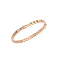 1 titanium steel Roman digital diamond-encrusted bangle female does not fade minority design douyin explosion. 