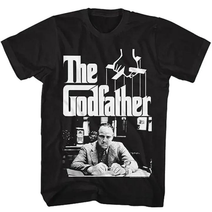 Godfather Printed Cotton T Shirts Men Women Retro O Neck Short Sleeves T Shirt Unisex Tees Tops Clothing