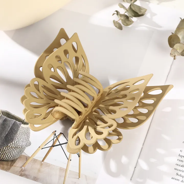 Korean%20Hollow%20Double%20Layer%20Butterfly%20Claw%20Simple%20Clip%20Ponytail%20Holder%20Fashion%20Hair%20Accessories%20for%20Woman%20-%20Image%208