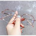 -0.75 -1.25 -1.75 -2.25 -2.75 Finished Myopia Women Round Anti Blue Light Nearsighted Glasses With Minus Grade. 