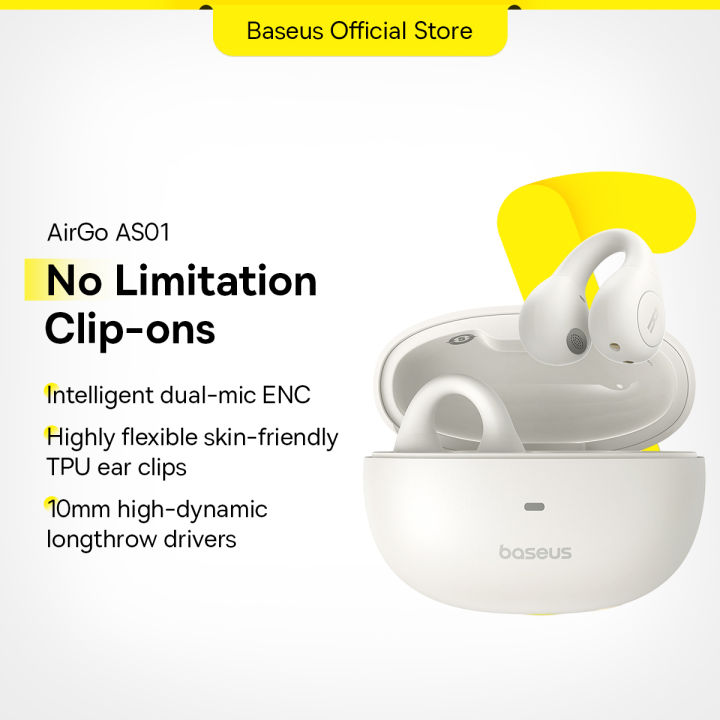 Baseus AirGo AS01 Clip On OpenEar Earbuds With Dual ENC Mics Ultra