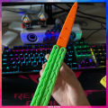 3D Gravity Radish Creative Folding Finger Game Plastic Knifes Luminous Version Butterfly Knife Decompression Toy. 