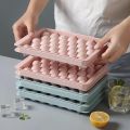 【Footprint】 Round Ice Cube Tray Ball Maker Mold For Freezer Mini Circle Making 33PCS Sphere Chilling Cocktail. 