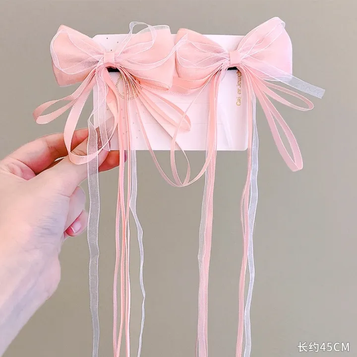 Bow%20ribbon%20tassel%20girl%202%20piece%20hair%20clip%20set%20with%20bow%20decoration%20-%20Image%206