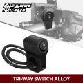 1 【Footprint】 MINI DRIVING LIGHT 3 WAY SWITCH ALLOY HANDLE BAR CLAMP / UNIVERSAL TRI SWITCH ALLOY FOR MINI DRIVING LIGHT. 