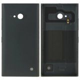 Solid Color Plastic Battery Replacement Back Cover for Nokia Lumia 730(Black)