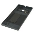 Solid Color Plastic Battery Replacement Back Cover for Nokia Lumia 730(Black). 