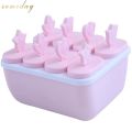 【Footprint】 8 Grid Frozen Ice Cream Lolly Juice Maker Pop Mold Popsicle Mould Mould Icebox Ice Cream Mold Juice Yogurt Ice Cube Molder Tray Jelly Mold. 