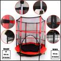 55′′ Round Kids Trampolines Indoor, 4.5FT Outdoor Trampoline with Enclosure Net for Toddler 55" 4.5FT Junior Trampoline With Enclosure Safety Net Kids Activity. 