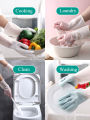 【HOT】 Candy Online Gradient Waterproof Rubber Latex Glove Dish Washing Cleaning Household Kitchen Gloves. 