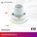 【Footprint】 TREV Omni Ceiling Receptacle E12/E14/E27. 