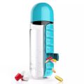 【FUN LIVE】 Water Bottle Tumbler 7 Days Pill Box 2 In 1 Pill Vitamin Storage Bottle Convenient Multifunctional Water Bottle. 