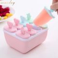 【Footprint】 8 Grid Frozen Ice Cream Lolly Juice Maker Pop Mold Popsicle Mould Mould Icebox Ice Cream Mold Juice Yogurt Ice Cube Molder Tray Jelly Mold. 