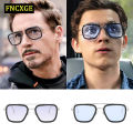 FNCXGE 2025 Luxury Fashion Avengers Tony Stark Flight Style Sunglasses Men Square Brand Design Sun Glasses Women Retro Male Iron 3 Shades For Man. 