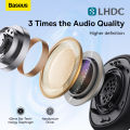 Baseus H1i Headphones Earphones 5.3 Stereo HiFi Music with Rotating Noise-Cancelling Microphone Sports Gaming Headset. 